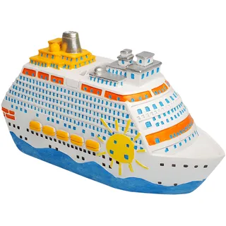 alles-meine.de GmbH große XL Spardose - 3-D Effekt Traumreise - Schiff/Kreuzfahrtschiff - stabile Sparbüchse - aus Kunstharz/Polyresin - Sparschwein - für Kinder & Erwa..