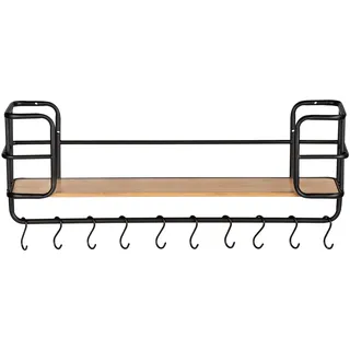 Wenko Wandregal 79 x 19,5 x 28 cm Braun/Schwarz