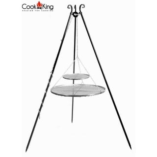 CookKing Feuerstelle Schwenkgrill 180 cm - Doppelrost aus Edelstahl 70