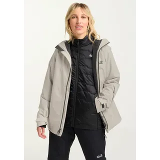 Jack Wolfskin FLOWLINE 3IN1 JKT Damen Beige L