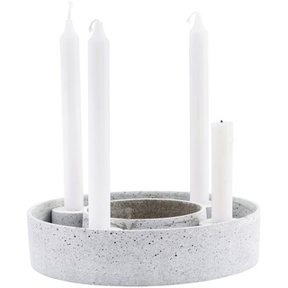 House Doctor - The Ring Kerzenhalter für Stabkerzen, Ø 26 cm, betongrau