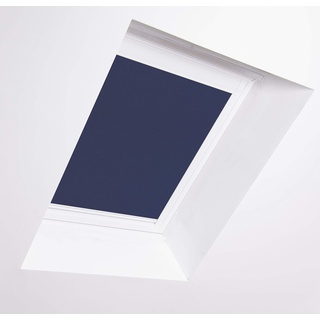 Bloc Jalousien für Velux Dachfenster, weißer Aluminiumrahmen, Marineblau, C02