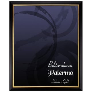BIRAPA Einzelrahmen Bilderrahmen Palermo, (1 Stück), 50x60 cm, Schwarz Gold, Holz goldfarben|schwarz 50 cm x 60 cm