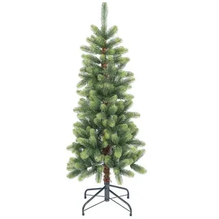 Salcar Künstlicher Weihnachtsbaum Künstlicher Weihnachtsbaum Schmal Tannenbaum aus 100% PE Christbaum, Nordmanntanne, 120cm mit 212 Spitzen, Grün und Zartgrün 120 cm