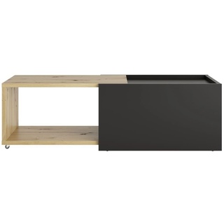 FMD Möbel Slide 1 Couchtisch, Holzwerkstoff, Artisan Oak/schwarz perl, rechteckig
