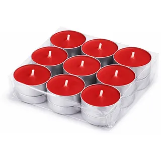 HS Candle Teelicht, Rot, Naturmaterialien, Rund, 4x1.5x4 cm, Dekoration, Kerzen & Zubehör