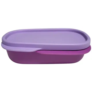 Tupperware to Go Lunchbox Minitwin Twin Clevere Pause 120 ml kleine Schule Kindergarten Brotdose mit Trennwand Eco+ Schule lila violett 120ml