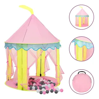 vidaXL Kinder-Spielzelt mit 250 Bällen Rosa 100x100x127 cm