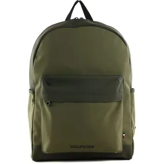 TOMMY HILFIGER Rucksack TH Monotype Rain PU Dome Backpack Utility Olive