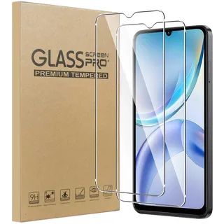 MIBZOR 2x Schutzfolie für ZTE Blade A56 / ZTE Blade A76 5G / A36 (6.75") | Panzerglas Glasfolie 9H Härte Hartglas, Gehärtetes Glas HD Displayschutz, Displayschutzfolien Panzer Schutz Glas