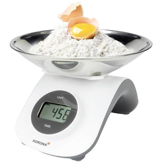 Korona CLEO Küchenwaage mit Messschale, digital Wägebereich (max.)=5kg Weiß-Grau