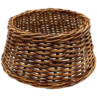 Spetebo Weihnachtsbaumdecke Rattan Weihnachtsbaumrock aus Weide 60 cm - bronze (1-tlg), Abdeckung für den Christbaum Ständer