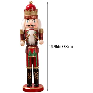 Dekorative Nussknacker-soldat-figur Aus Holz, 38 Cm, Für Weihnachtsdekoration, Heimpartys, Neujahrsgeschenk Für Kinder