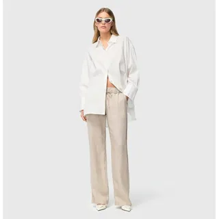 MAC CHIARA BELT Leinenhose Wide Fit Beige 36 32