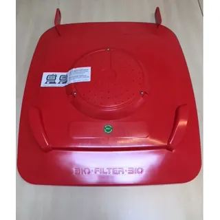 Biologic Filterdeckel für Mülltonnen 120 L und 240 L in div. Farben für die dauerhafte Befestigung - rot
