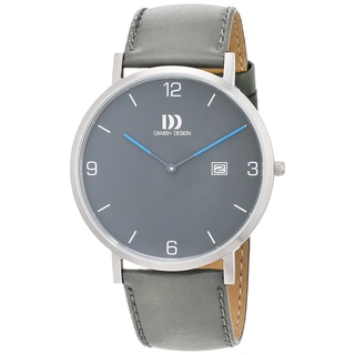 Danish Design Herren Analog Quarz Uhr mit Leder Armband 3314531