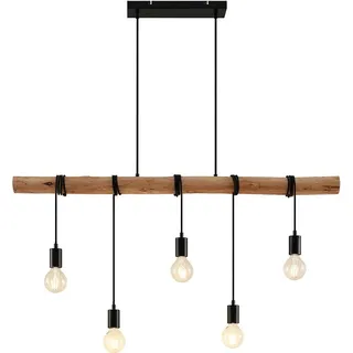 LINDBY Rom 5-flg. 116 cm schwarz Holz