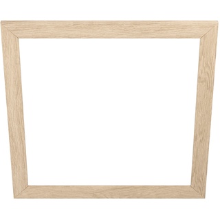 EGLO Deko-Rahmen aus Holz, Zubehör für LED Panel Salobrena 60 x 60 cm, quadratischer Holz-Rahmen in Hell-Braun