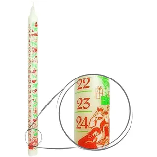 Buchal Kerzen Adventskalender-Kerze – 24 Tage Lichtzauber für Advent & Weihnachten – handgegossen aus Paraffin mit klarer Tagesmarkierung – perfekte Geschenkidee für Kinder & Erwachsene
