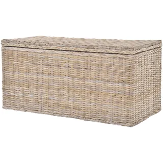Korb-Outlet Truhe/Wäschetruhe aus Rattan (Natur Grau, Groß)