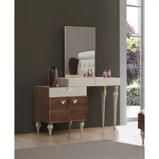 Xlmoebel Schminktisch Konsolentisch aus Holz im eleganten Design für den Schminkbereich (1-St., Schminktisch), Hergestellt in Europa braun