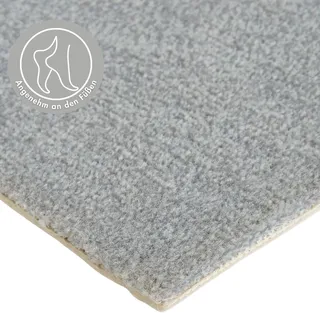 Andiamo Teppichboden ANDIAMO "Catania, Velours, Gesamthöhe 7,5 mm, Luxusklasse LC1", grau, B:500cm L:200cm, Kunstfaser, Teppiche, meliert, Breite 400 cm oder 500 cm, strapazierfähig & pflegeleicht