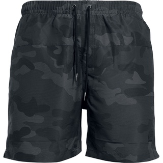 Urban Classics Badeshort - Camo Swim Shorts - S bis 5XL - für Männer - Größe S - darkcamo - S