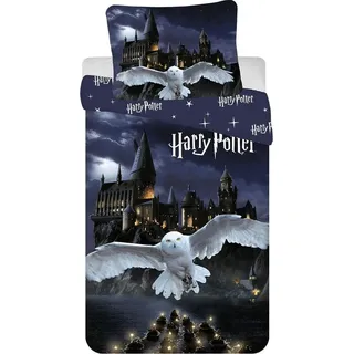 Jerry Fabrics Harry Potter Bettbezug Schwarz 140 x 200 cm + 70 x 90 cm