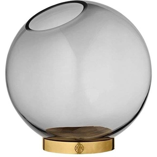 AYTM - Globe vase w. stand Ø17 Black/Gold AYTM