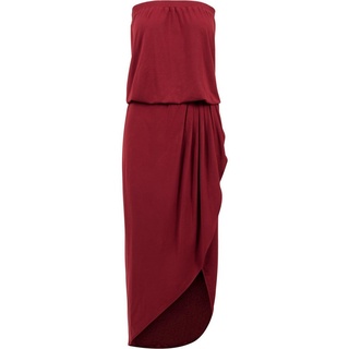 URBAN CLASSICS Shirtkleid Urban Classics Damen Ladies Viscose Bandeau Dress (1-tlg) rot XS