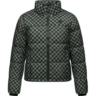 Ragwear Winterjacke Serah Print wasserdichte Winter Steppjacke mit Hahnentritt Muster grau|grün XS (34)