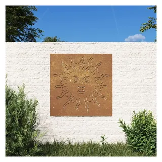 vidaXL Garten Wanddeko 55 x 55 cm Rot