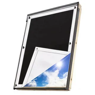 Update Sonnenschutz Dachfenster Rollo Verdunkelungsrollo, Verdunklungsstoff Rollo Verdunkelung Hitzeschutz ohne Bohren Hitzeschutzrollo für Velux- und Roto-Fenster in verschiedenen Größen 96 * 135cm