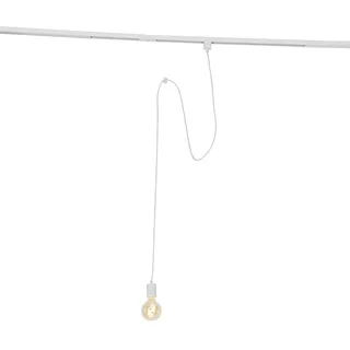 Qazqa Modern Schienenleuchte für Schienensystem - Iconic Cavalux - Weiß, Rund, 4.6cm, Ideal als Küche lampe und