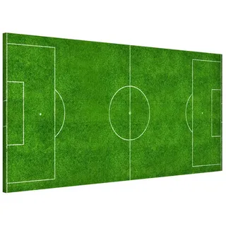 Bilderdepot24 Magnettafel Kinder deko Fußballfeld, (1-tlg., Magnetboard Pinnwand für die Wand - metallische Tafel für Magnete), Magnetwand groß mit Motiv Kinderzimmer Memoboard magnetisch Querformat grün