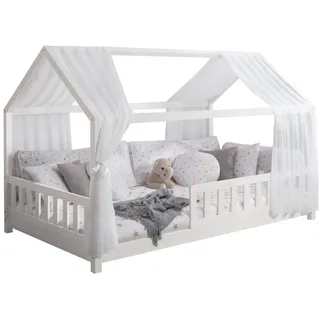 TICAA Tüll-Set für Hausbett "Kay" weiß