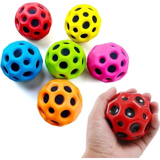 XDeer Lernspielzeug Space Ball,Springen Ball,Sportball,Hüpfbälle,Mini Bouncing Ball (6-St), Bouncy Balls,interaktives Spielzeug für Kinder zum Stressabbau bunt