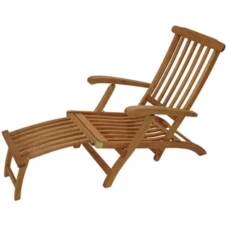 Gartenmoebel Deckchair Maine, Eukalyptus Hartholz, mit Fußteil, FSC® zertifizert