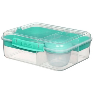 sistema Lunchbox »Bento Lunchbox To Go, unterteilt, transparent-mint«, Kunststoff Bisphenol A und Weichmacher frei grün