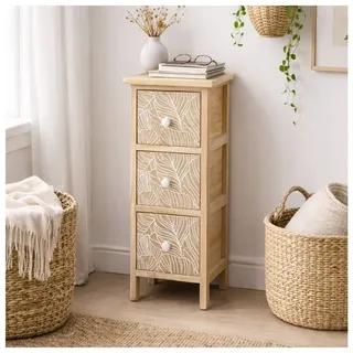 Hti-Living Kommode Melia schmal 26 x 32 x 62 cm Weiß
