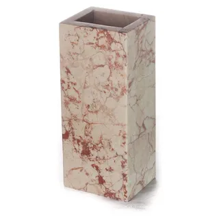 Solidchoice – Design-Vase aus Marmor, rechteckig, 24 x 10 cm - Rosa