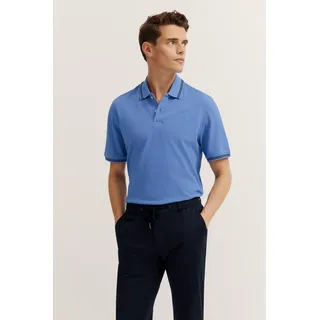Bugatti Poloshirt mit Kontraststreifen und Bruststickerei