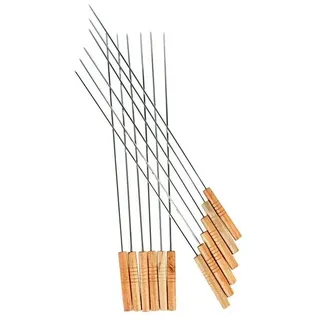 BURI Grillspieß BBQ Grillspieße 12er-Set 48cm Schaschlikspieße Fleischspieße Schaschli