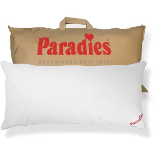 PARADIES Dreikammer-Kopfkissen 40x80 cm - Abbie medium | Mittelfestes Mehrkammer-Kissen 40x80, Gänsedaunen & -Federn, Made in Germany