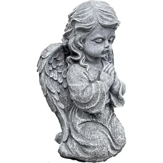 stoneandstyle Steinfigur, Grau, Stein, Religion/Spiritualität, 13x23x11 cm, Dekoration, Skulpturen & Dekoobjekte, Engelfiguren