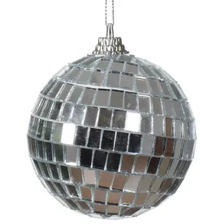 Kaemingk Weihnachtsbaumkugel, Weihnachtskugeln Kunststoff 6cm Discokugel 1 Stück - Silber silberfarben