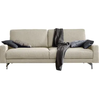 creation by rolf benz 3-Sitzer "CR.450, Designsofa, Loungesofa", beige (hellelfenbein 062, 20), B:204cm H:85cm T:95cm, Jacquard-Flachgewebe Diane 1 Q2 (55% Polyacryl 45% Polyester), CREATION BY ROLF BENZ, Sofas, Armlehne niedrig, Fuß chromfarben glänzend, Breite 204 cm
