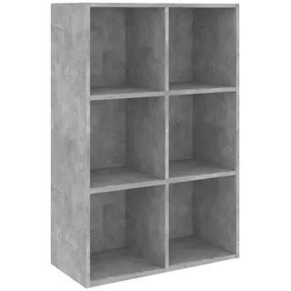 vidaXL Bücherregal/Sideboard Betongrau 66x30x98 cm Holzwerkstoff