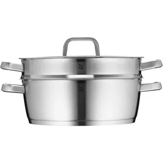 WMF Iconic Dampfgareinsatz, 28 cm, fettarmers Dampfgaren, praktische Seitengriffe, Cromargan Edelstahl poliert, unbeschichtet, spülmaschinengeeignet