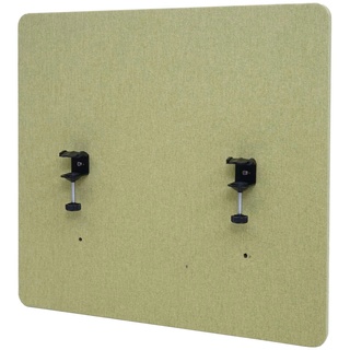 Mendler Akustik-Tischtrennwand HWC-G75, Büro-Sichtschutz Schreibtisch Pinnwand, doppelwandig Stoff/Textil ~ 60x65cm grün